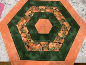 Hexagon Table Topper Orange1